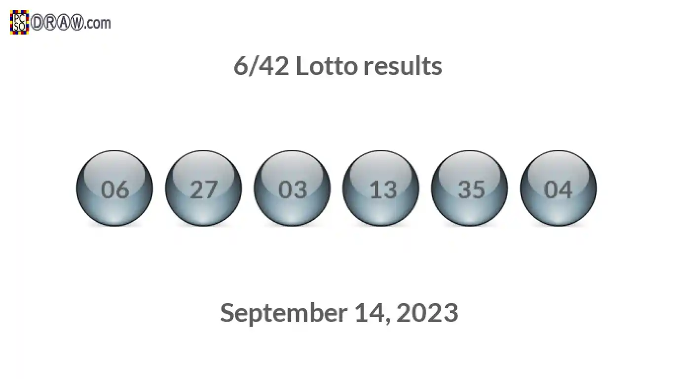 Lotto result september best sale 14